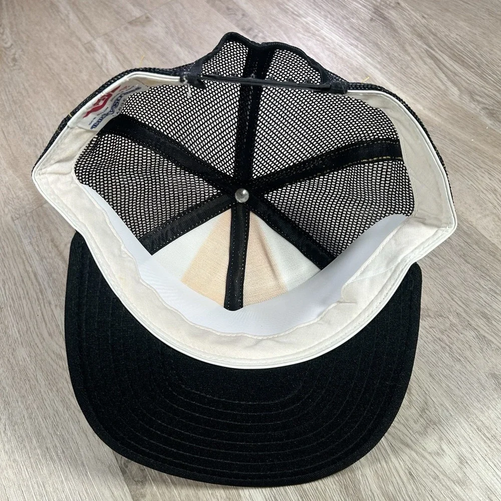 VTG 80s Pittsburgh Steelers Hat Snapback NFL Yellow‎ White Black Trucker Cap USA